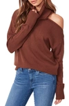 Paige Raundi Brown Cut-out Wool-blend Jumper In Dark Brown Multi
