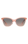 Kate Spade Dalilas Square Acetate/stainless Steel Sunglasses In Pink / Grey Shaded
