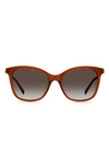 Kate Spade Dalilas 54mm Round Sunglasses In Brown / Brown Grad