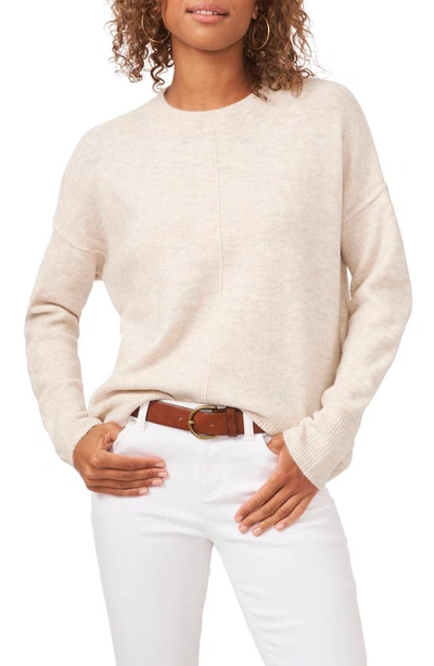 Vince Camuto Center Seam Crewneck Sweater In Malted