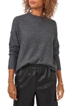 Vince Camuto Center Seam Crewneck Sweater In Medium Heather Grey