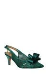 J. Reneé Hasini Womens Embellished Evening Slingback Heels In Green