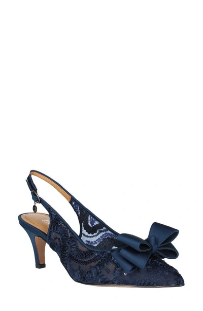 J. Reneé J.renée Yazmine Pointed Toe Slingback Pump In Navy