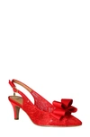 J. Reneé J.renée Yazmine Pointed Toe Slingback Pump In Red