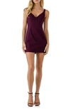 Endless Rose Body-con Minidress In Burgundy