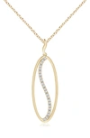 Natori Elliptical Yin-yang Diamond Shangri-la Pendant Necklace | Diamonds/yellow Gold In Yellow Gold