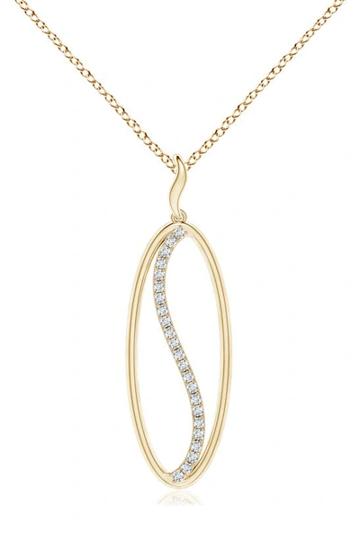 Natori Elliptical Yin-yang Diamond Shangri-la Pendant Necklace | Diamonds/yellow Gold
