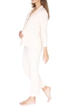 ANGEL MATERNITY BUTTON FRONT MATERNITY PAJAMAS,729LSPCH