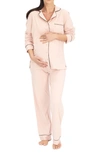ANGEL MATERNITY BUTTON FRONT MATERNITY PAJAMAS,N730LDP