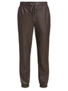 N:philanthropy Scarlett Faux Leather Joggers In Chocolate
