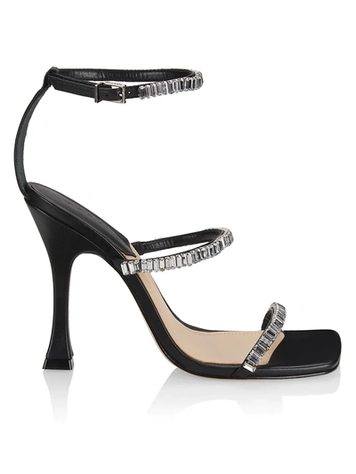 Schutz Women's Nellina Embellished Ankle Strap Sandals In Black