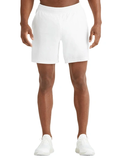 88 Rue Du Rhone Men's Mako Lined 7" Shorts In Bright White