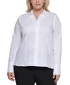 CALVIN KLEIN COTTON BUTTON DOWN BLOUSE