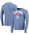 Msx By Michael Strahan Men's Royal New York Giants Camo Performance Long Sleeve T-shirt In Royal