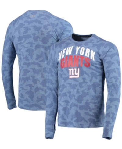 Msx By Michael Strahan Men's Royal New York Giants Camo Performance Long Sleeve T-shirt