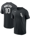 NIKE BIG BOYS YOAN MONCADA BLACK CHICAGO WHITE SOX PLAYER NAME AND NUMBER T-SHIRT