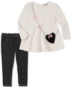 KIDS HEADQUARTERS BABY GIRLS 2-PC. QUILTED TUNIC & LEGGINGS SET