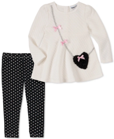 Kids Headquarters Kids' Baby Girls 2-pc. Quilted Tunic & Leggings Set In White