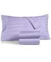 Charter Club 1.5" Stripe 550 Thread Count 100% Cotton 4-pc. Sheet Set, Queen, Exclusively At Macy's In Pale Lilac