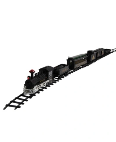 Northlight 16 Piece Battery Operated Lighted And Animated Classic Train Set With Sound In Black