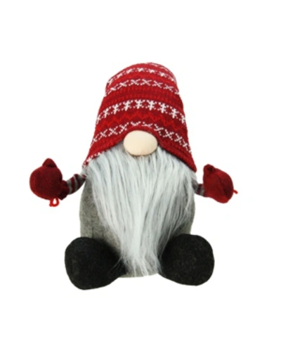 Northlight Plush Nordic Santa Christmas Gnome Table Top Figure In Gray