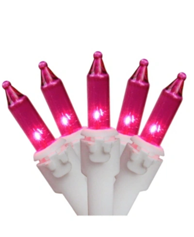 Northlight Set Of 35 Pink Mini Christmas Lights 2.5" Spacing