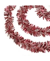 Northlight Unlit Wide Cut Snowblush Tinsel Christmas Garland In Red