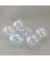 Northlight 6-piece Iridescent Ball Christmas Ornament Set 3.25" 80mm In White