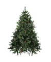 NORTHLIGHT 7' SNOWY DELTA PINE WITH PINE CONES ARTIFICIAL CHRISTMAS TREE