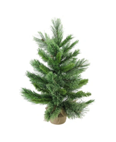 Northlight 24" Mixed Cashmere Pine Artificial Christmas Tree In Burlap Base In Brown