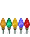 Northlight Led Jumbo Bulb Christmas Pathway Marker Lawn Stakes In Multi