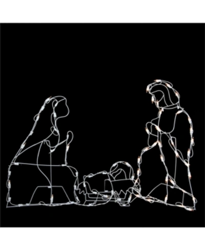 Northlight 25.5" Holy Family Nativity Scene Lighted Outdoor Christmas Decoration In White