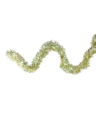 Northlight 12' Starburst Iridescent And Gold Christmas Tinsel Garland In Silver