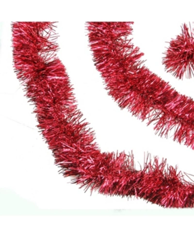 Northlight 50' Traditional Shiny Red 6 Ply Christmas Foil Tinsel Garland