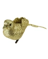Northlight 6" Bright Gold Clip-on Glittered Bird Christmas Ornament Decoration In Gold