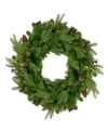 Northlight Pre-lit Mixed Winter Berry Pine Artificial Christmas Wreath-clear Lights In Green