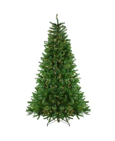Northlight 7.5' Pre-lit Waterton Spruce Slim Artificial Christmas Tree In Green