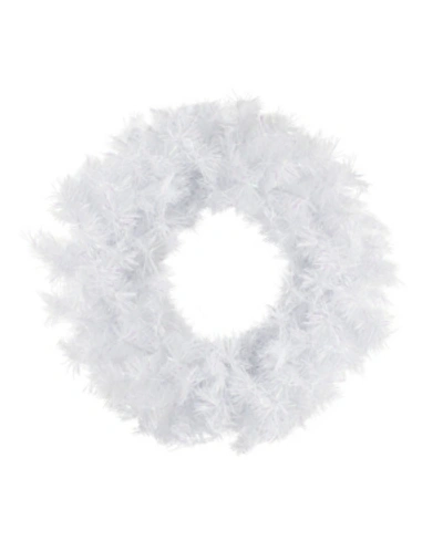 Northlight Icy Spruce Artificial Christmas Wreath Unlit In White