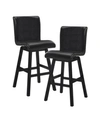 White Label Emma Height Swivel Stool, Set Of 2 In Dark Brown