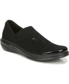 Bzees Charlie Womens Knit Comfort Slip-on Sneakers In Black Fabric