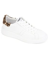 Kenneth Cole New York Kam Womens Calf Hair Platform Casual And Fashion Sneakers In White, Natural