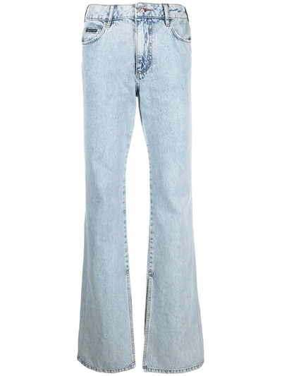Philipp Plein High-waisted Flared Jeans In Blue