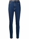 Philipp Plein Logo-embellished Skinny-leg Jeans In Blue