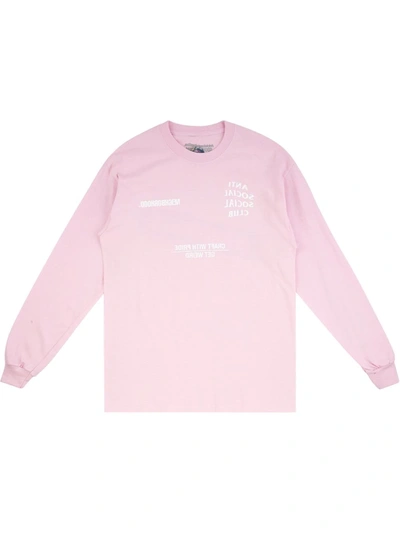 Anti Social Social Club X Neighborhood Cambered T-shirt In Pink