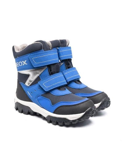 Geox Kids' Himalaya Abx Touch-strap Boots In Blue