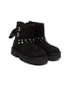 LIU •JO NINA STAR-STUDDED SUEDE-EFFECT ANKLE BOOTS