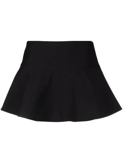 Valentino Flared-effect Mini Skirt In Black