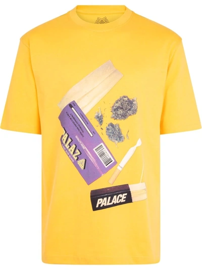 Palace Skin Up Monsieur T-shirt In Yellow