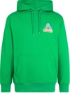 Palace Tri-tex Logo-print Hoodie In Green