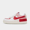 Nike Women's Air Force 1 Shadow Shoes In Summit White/gym Red/aluminum/university Red